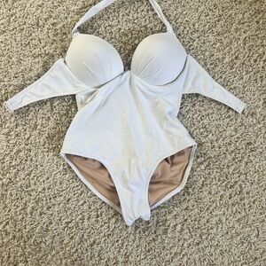 White Kids One Piece Swimsuit